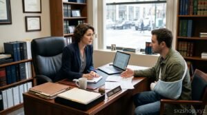 Accident lawyer providing legal consultation for personal injury and car accident claims